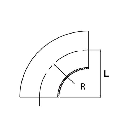 Rörböj, DIN, svetsad, 90 grader