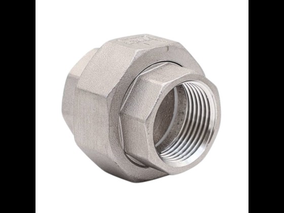 Union i rostfritt stål med muff/muff och plan tätning i teflon, perfekt för höga hygienkrav. Köp hos Alfotech!