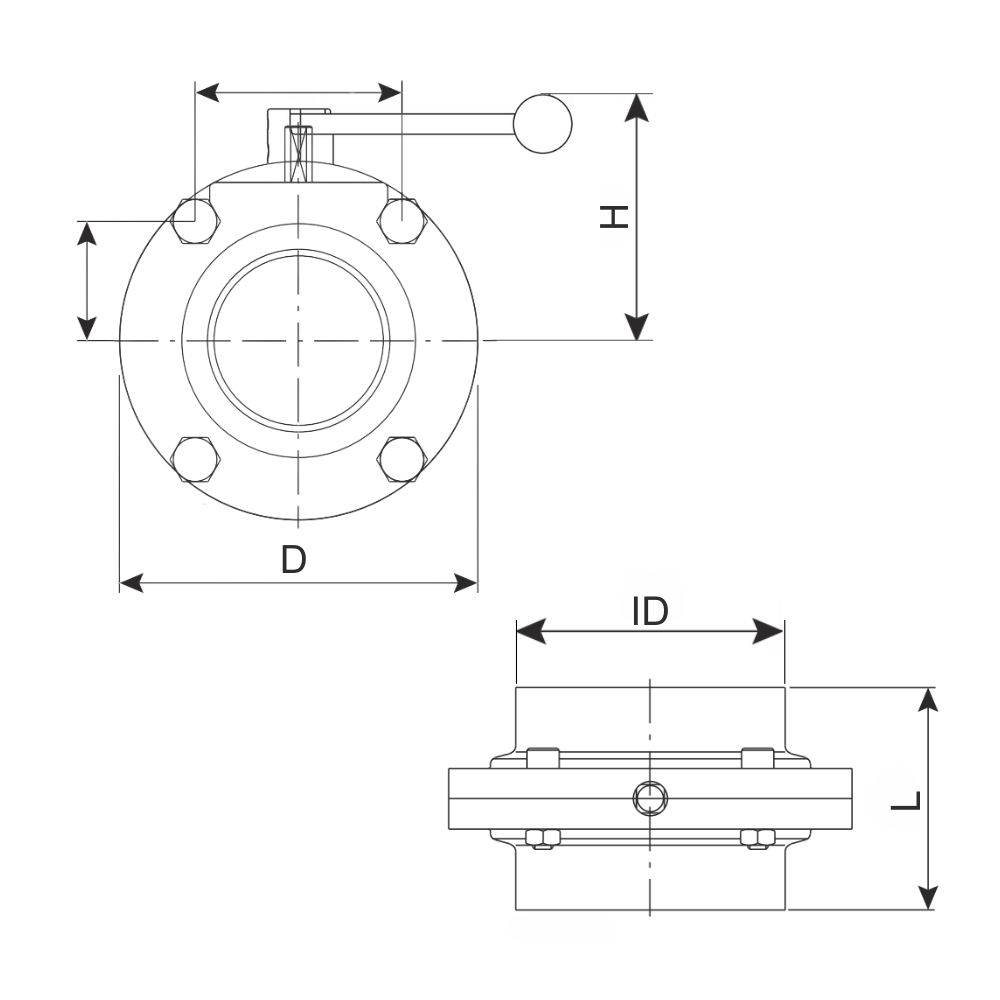 LKB-spjällventil, EPDM-packning