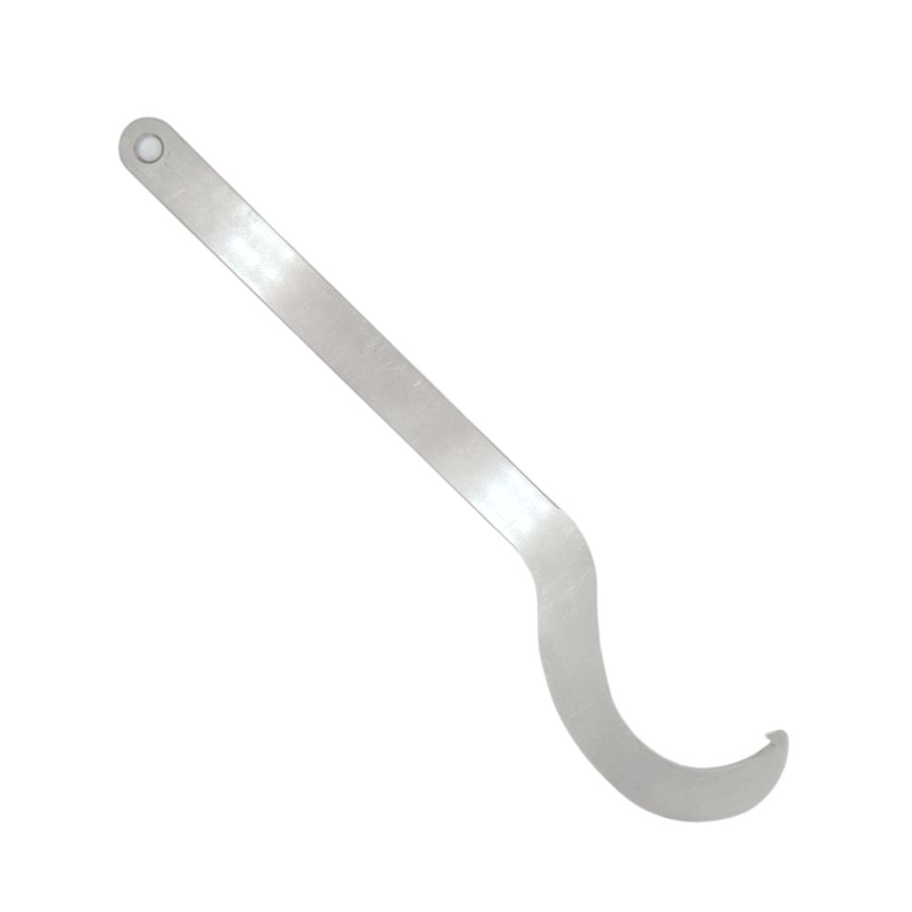 Universell fast haknyckel tillverkad av rostfritt stål AISI 304. Används för att dra åt överfallsmuttrar på mejerirörskopplingar. Beställ online här!