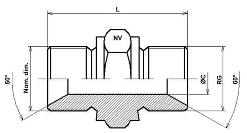 Sexkantnippel, 60 gr. x 60 gr.