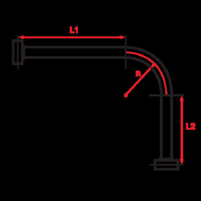 ritning av böjningsradie