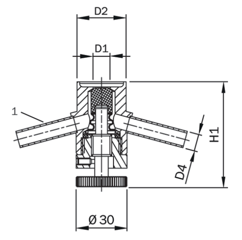 Provtagningsventil med skjölning