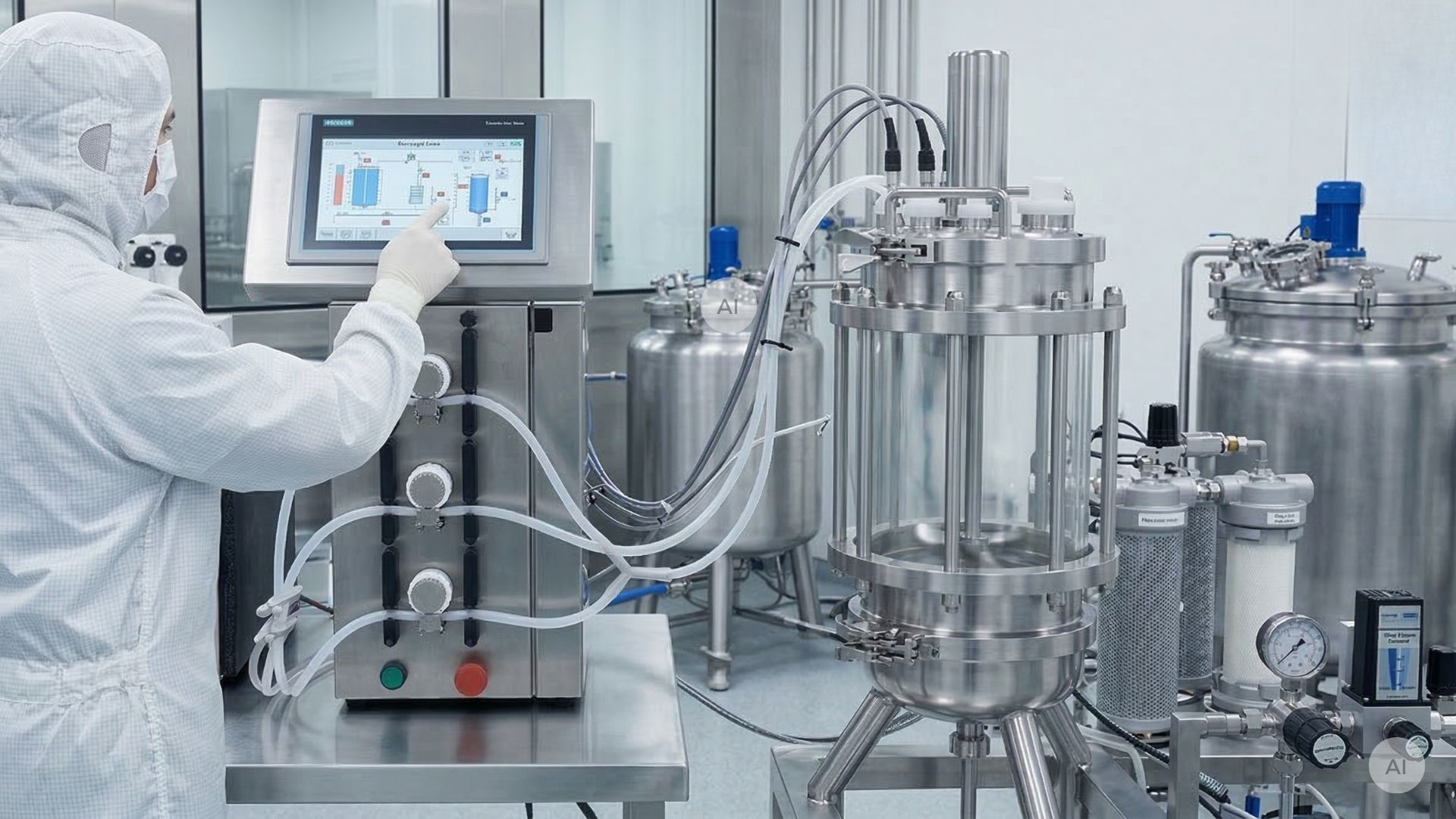 single-use-system i en farmaceutisk produktionsmiljö