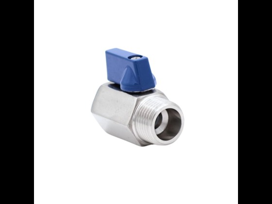 Vår rostfria mini kulventil med muff och nippel har en slät och rengöringsvänlig yta. Handtag i aluminium och packning tillverkad i PTFE. Beställ online idag!