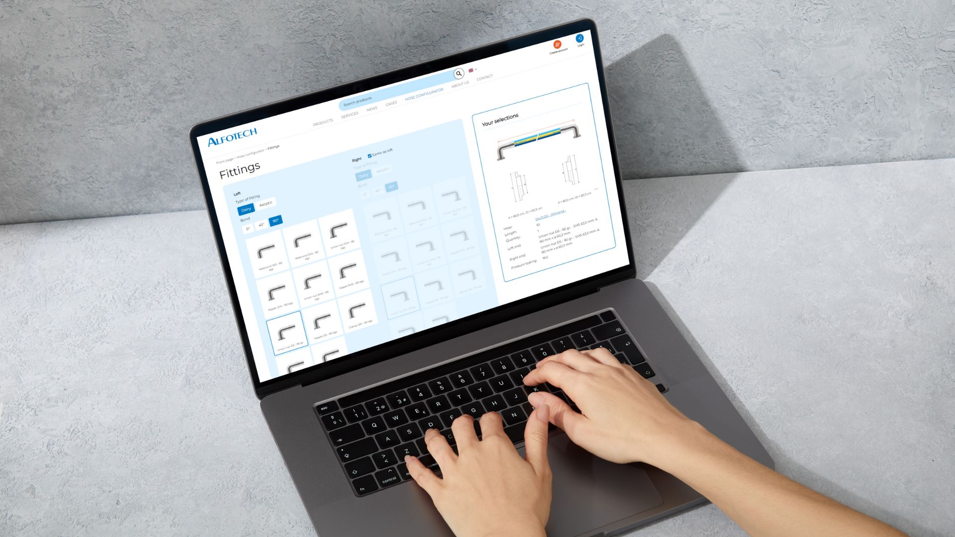 Konfigurera snabbt & enkelt din slang med vår intuitiva slangkonfigurator