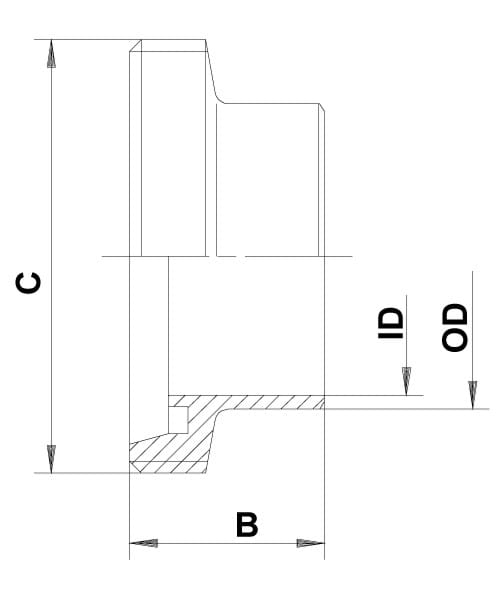 DIN svetsnippel till ISO