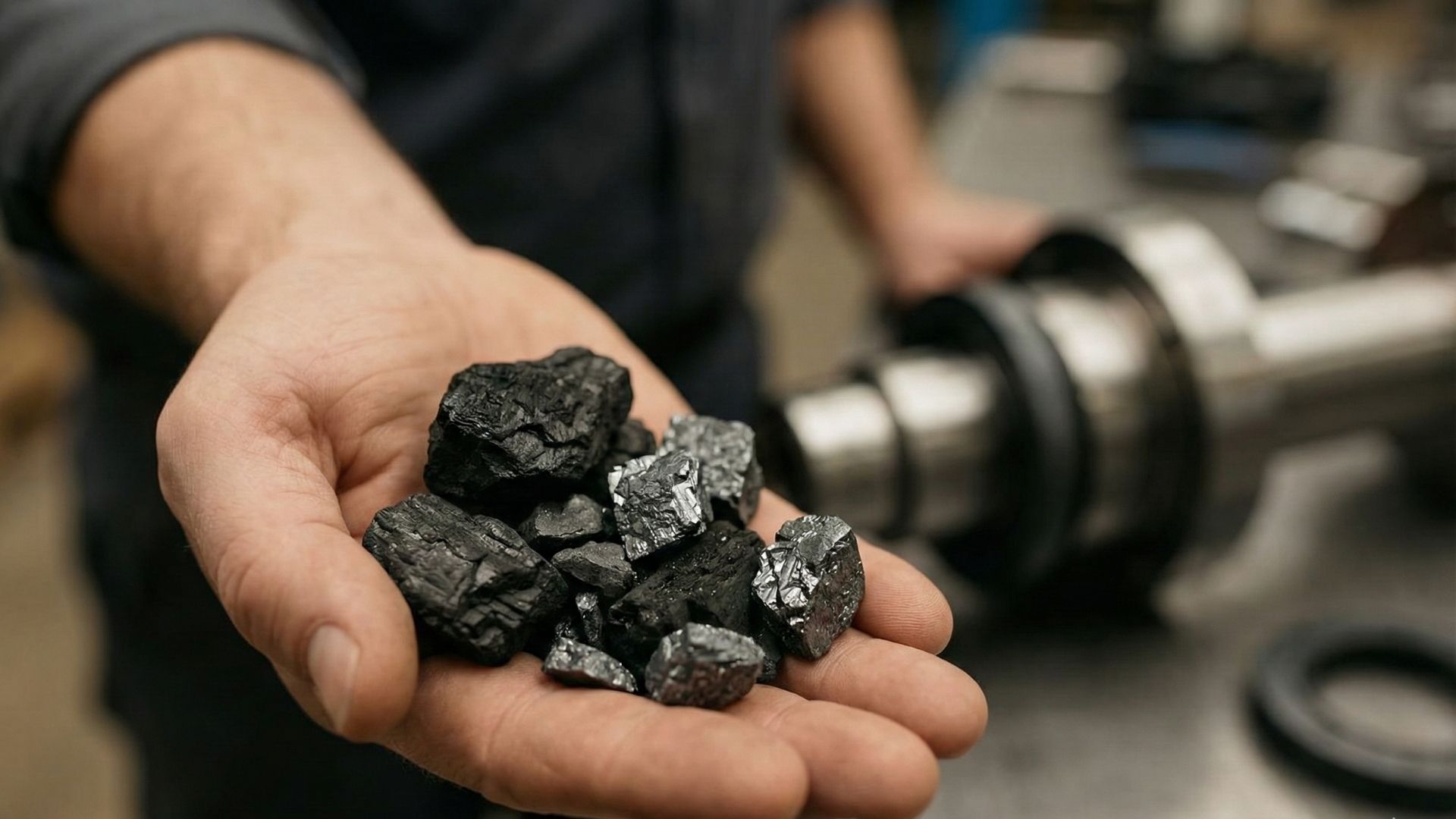 a hand full of silicon carbide