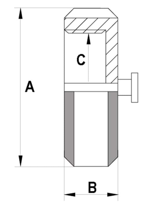 SMS slutmuff med tapp och kedja