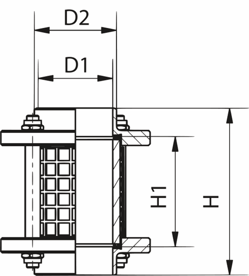 In-Line synglas med svetsändar, DS/SMS/ISO