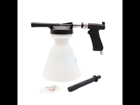 Spolpistol med 2,5 l beholder och 1/2” gänga. Låg vikt och steglös reglering gör den idealisk för rengöring inom livsmedelsindustrin. Tål 4 bar. Beställ online!
