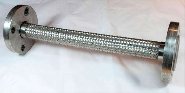 Bälgslang med fläta i rostfritt stål