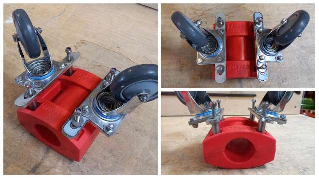 Collage över trolley för processslang