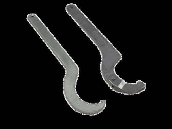 Haknycklar i rostfritt stål från Alfotech, tillverkade i högsta kvalitet. Kroknycklar kan användas för att dra åt muttern. Levereras till industrin.