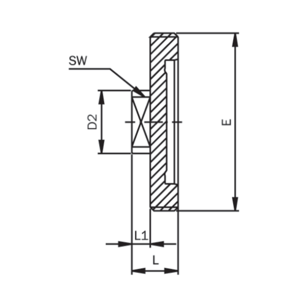 Blindnippel, aseptisk DIN 11864-1, serie A, DIN