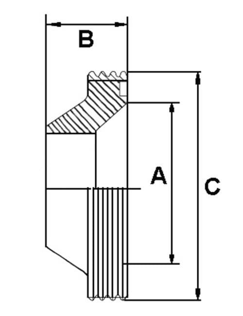 SMS svetsreduktionsnippel