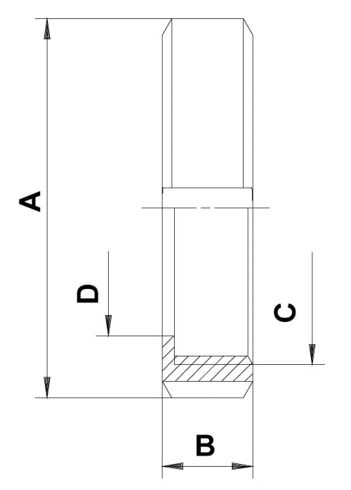 Överfallsmutter, DIN, 11864-1, serie A/B/C
