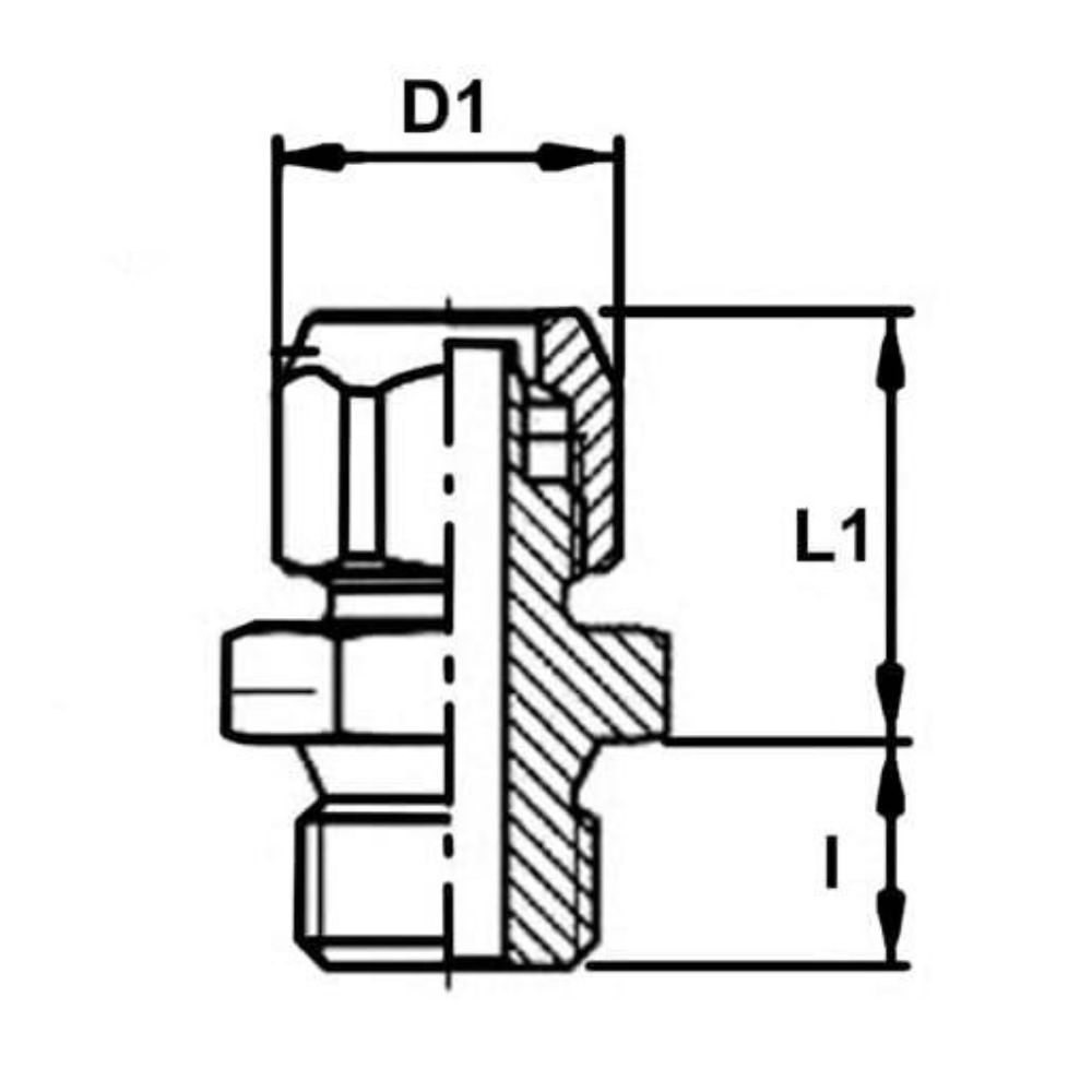Push-on-sexkantnippel, BSPP