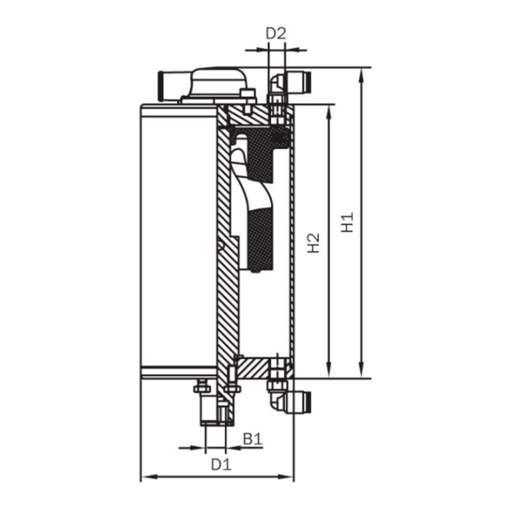 Ställdon til AWH-spjällventil, luft/luft