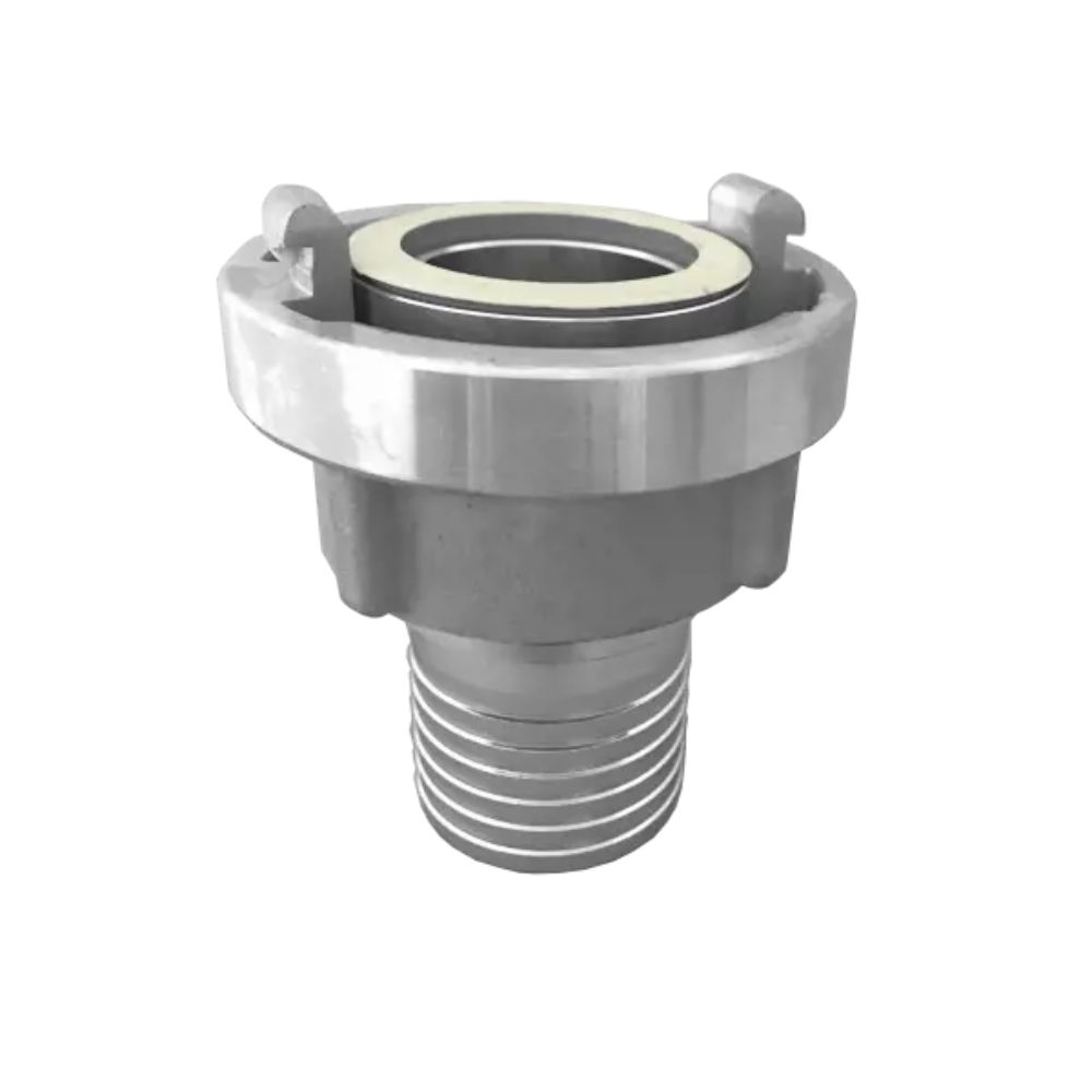 Robust och svängbar Storz-koppling med slangstuts tillverkad av smidd aluminium. Används bland annat för vattenförsörjning och pumpsystem. Beställ här.