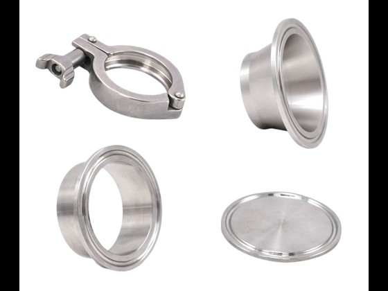 Brett utbud av Clamp anslutningsdelar i rostfritt stål. Perfekta för hygieniska anslutningar i livsmedelsindustrin. Hög kvalitet och hållbarhet. Utforska dem här!