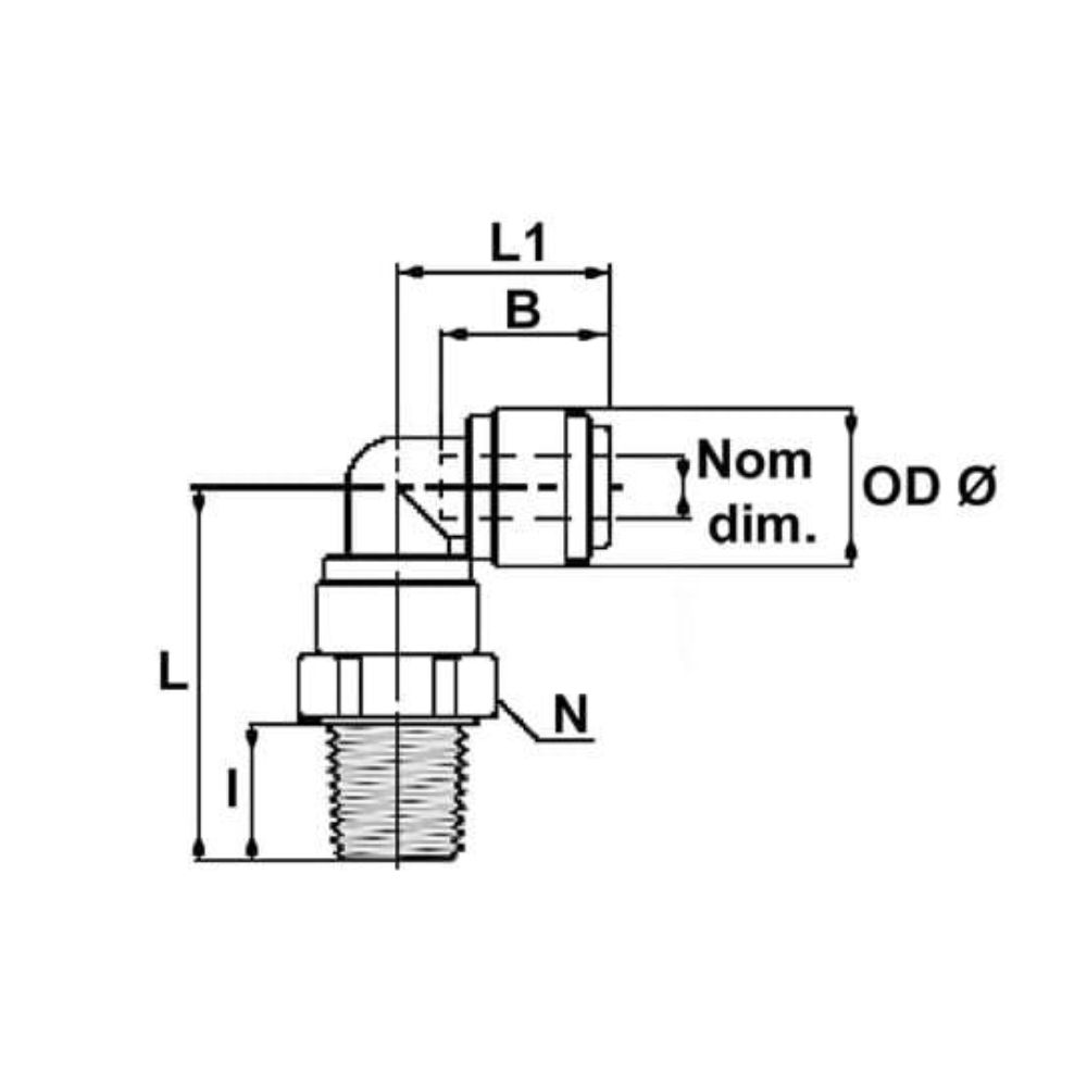 Push-in-vinkel, svivel