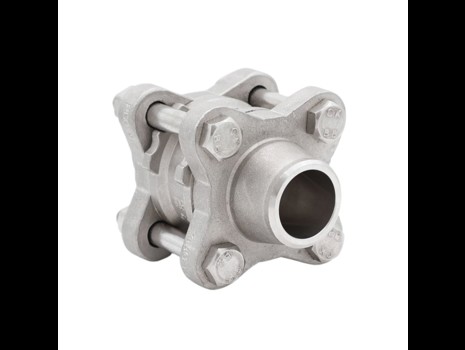 Backventil, 3-delars, svetsändar