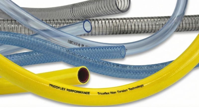 kollage av pvc-slangar